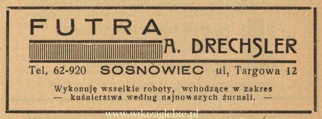 Plik:Reklama 1938 Sosnowiec Futra A. Drechsler 01.jpg