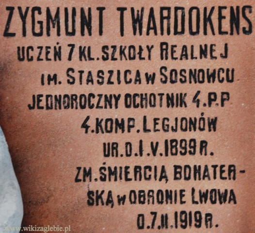 Cmentarz katolicki przy ul. 11 Listopada w Sosnowcu-Pekinie 032 Zygmunt Twardokens.JPG