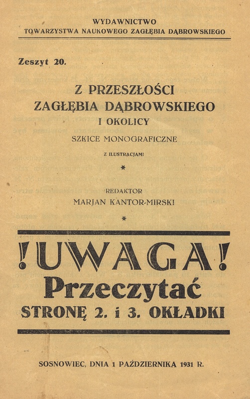 Plik:Z przeszłości Zagłębia Dąbrowskiego i okolicy - Szkice monograficzne z ilustracjami - Tom 1 - nr 20.jpg