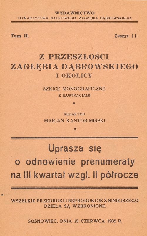 Plik:Z przeszłości Zagłębia Dąbrowskiego i okolicy - Szkice monograficzne z ilustracjami - Tom 2 - nr 11.jpg