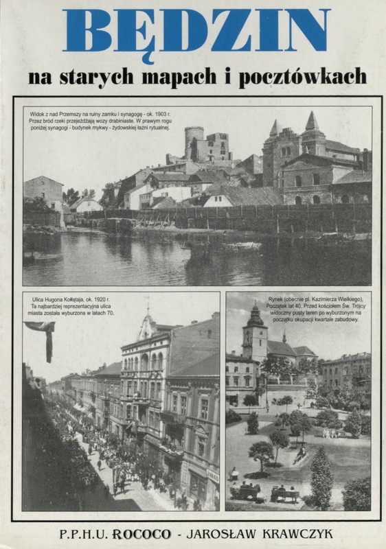 Będzin na starych mapach i pocztówkach.jpg