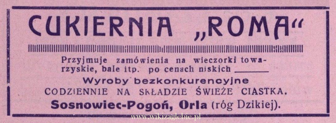 Plik:Reklama 1938 Sosnowiec Cukiernia Roma 01.jpg