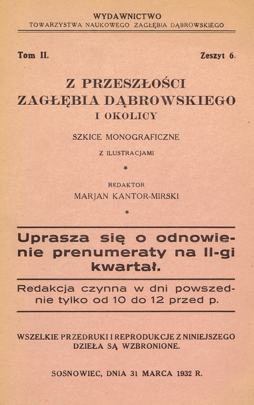 Plik:Z przeszłości Zagłębia Dąbrowskiego i okolicy - Szkice monograficzne z ilustracjami - Tom 2 - nr 06.jpg