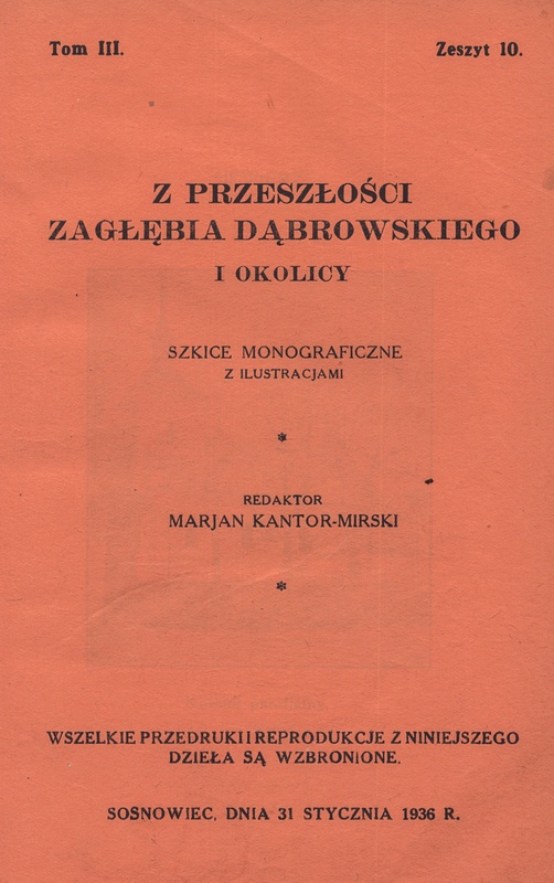 Plik:Z przeszłości Zagłębia Dąbrowskiego i okolicy - Szkice monograficzne z ilustracjami - Tom 3 - nr 10.jpg