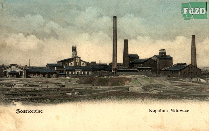 Pocztowka sosnowiec kopalnia milowice 0001.jpg