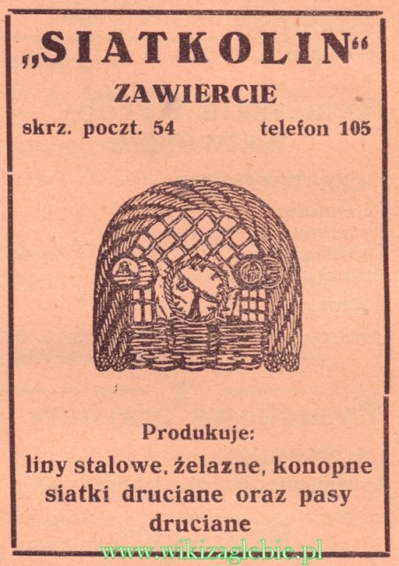 Plik:Reklama 1937 Zawiercie Siatkolin 02.jpg