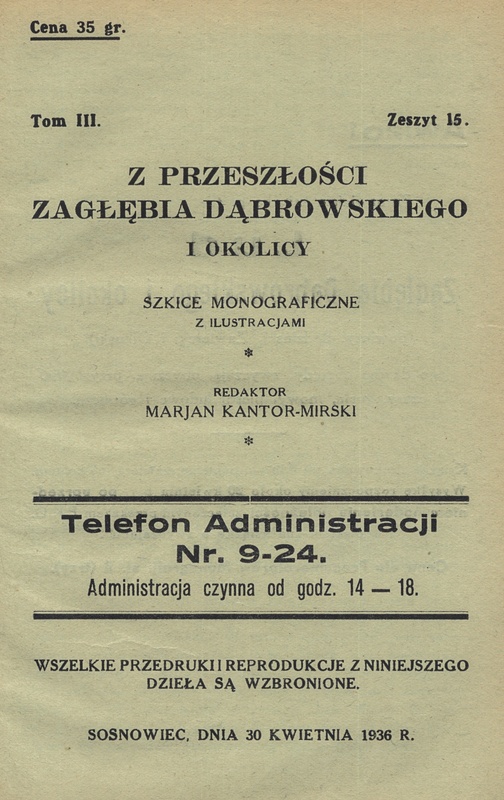 Plik:Z przeszłości Zagłębia Dąbrowskiego i okolicy - Szkice monograficzne z ilustracjami - Tom 3 - nr 15.jpg