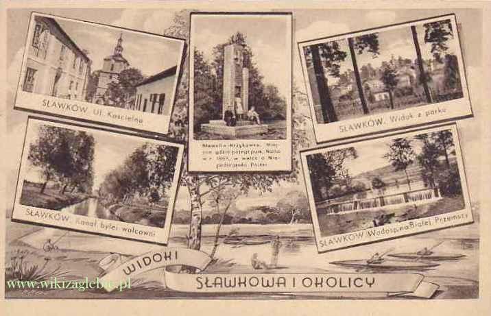 Sławków na dawnej pocztówce 001.jpg