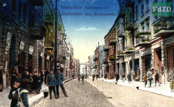 Pocztowka sosnowiec ulica modrzejowska 0002.jpg