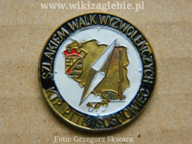 Odznaka Szlakiem Walk Wyzwolenczych PTTK KTP Sosnowiec 1979.jpg
