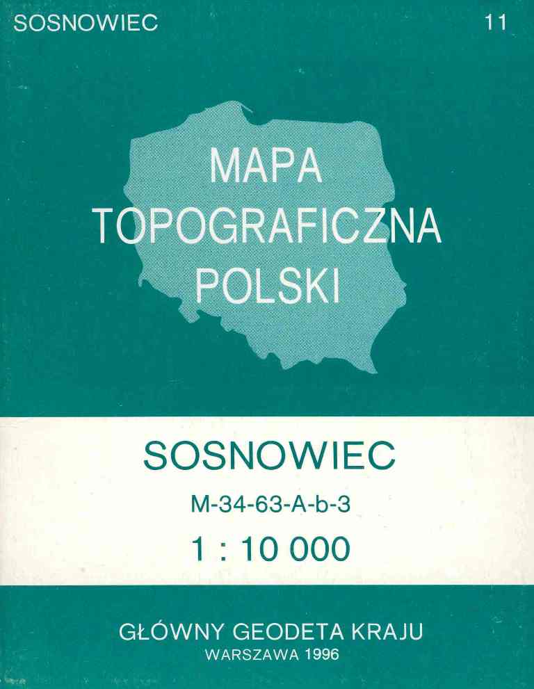 Mapa Topograficzna Polski - Sosnowiec (1996).jpg
