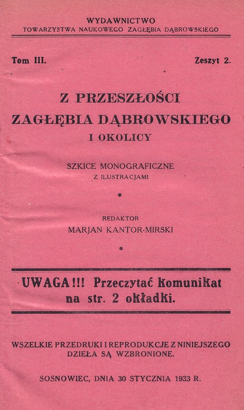 Plik:Z przeszłości Zagłębia Dąbrowskiego i okolicy - Szkice monograficzne z ilustracjami - Tom 3 - nr 02.jpg