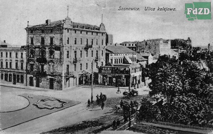 Pocztowka sosnowiec ulica kolejowa 0001.jpg