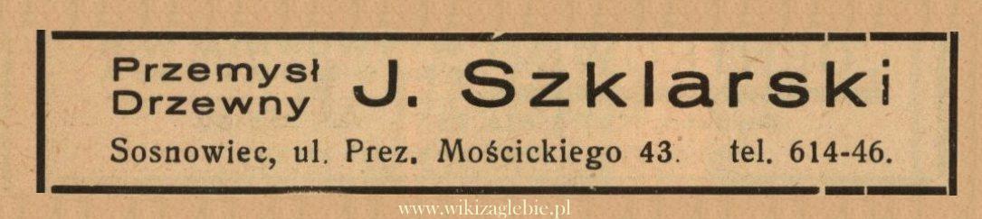Plik:Reklama 1938 Sosnowiec Przemysł Drzewny J. Szklarski 01.jpg