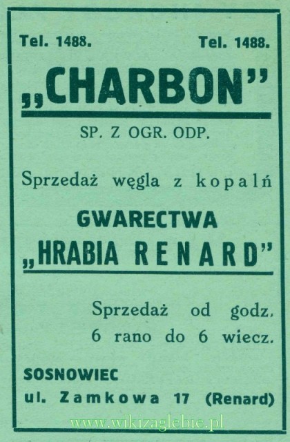 Plik:Reklama 1931 Sosnowiec Handel Węgla Chabron Sp. z o.o. 01.jpg
