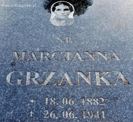 Cmentarz katolicki przy ul. 11 Listopada w Sosnowcu-Pekinie 028 Marcjanna Grzanka.JPG