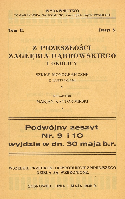 Plik:Z przeszłości Zagłębia Dąbrowskiego i okolicy - Szkice monograficzne z ilustracjami - Tom 2 - nr 08.jpg